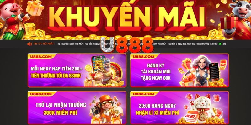 Chương trình khuyến mãi U888 nổi bật