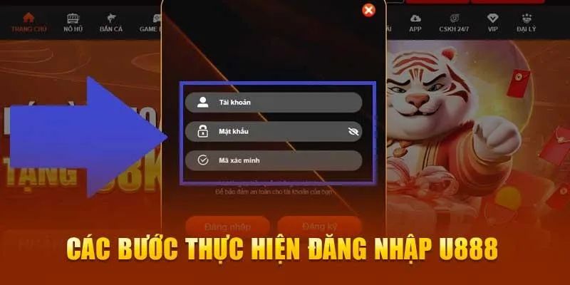 Từng bước đăng nhập U888 nhanh chóng và tiện lợi cho người chơi